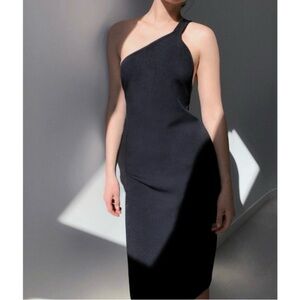 Zara asymmetrical black dress. Size medium.